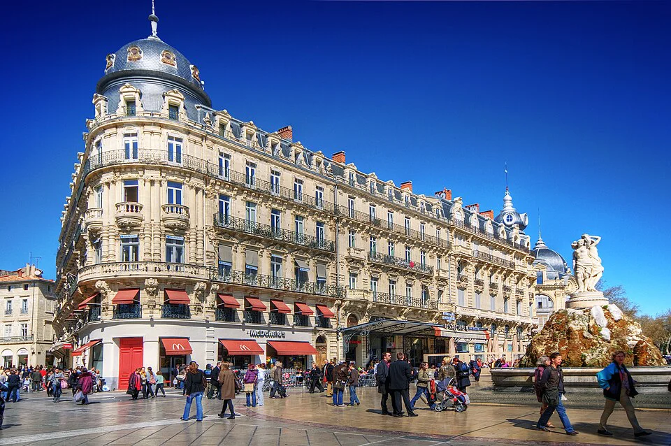Vue sur le centre historique de Montpellier